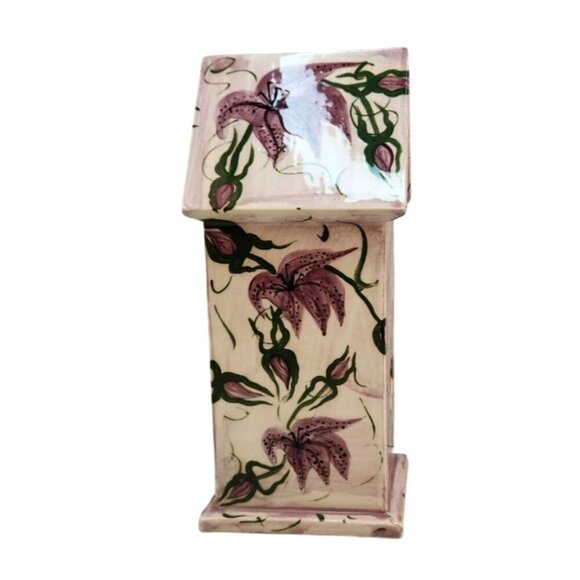 Hand-Painted Ceramic Birdhouse With Floral Design By Visions Of Nature Mary M Co - Picture 5 of 12